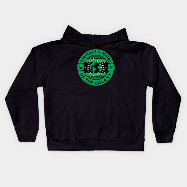 Stewart Galaxy Tours Kids Hoodie by Awesome AG Designs